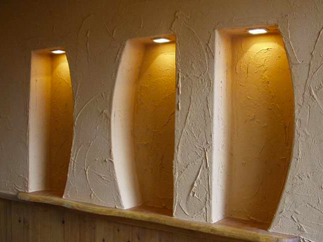 珊瑚（さんご）を使った塗り壁のイメージ写真